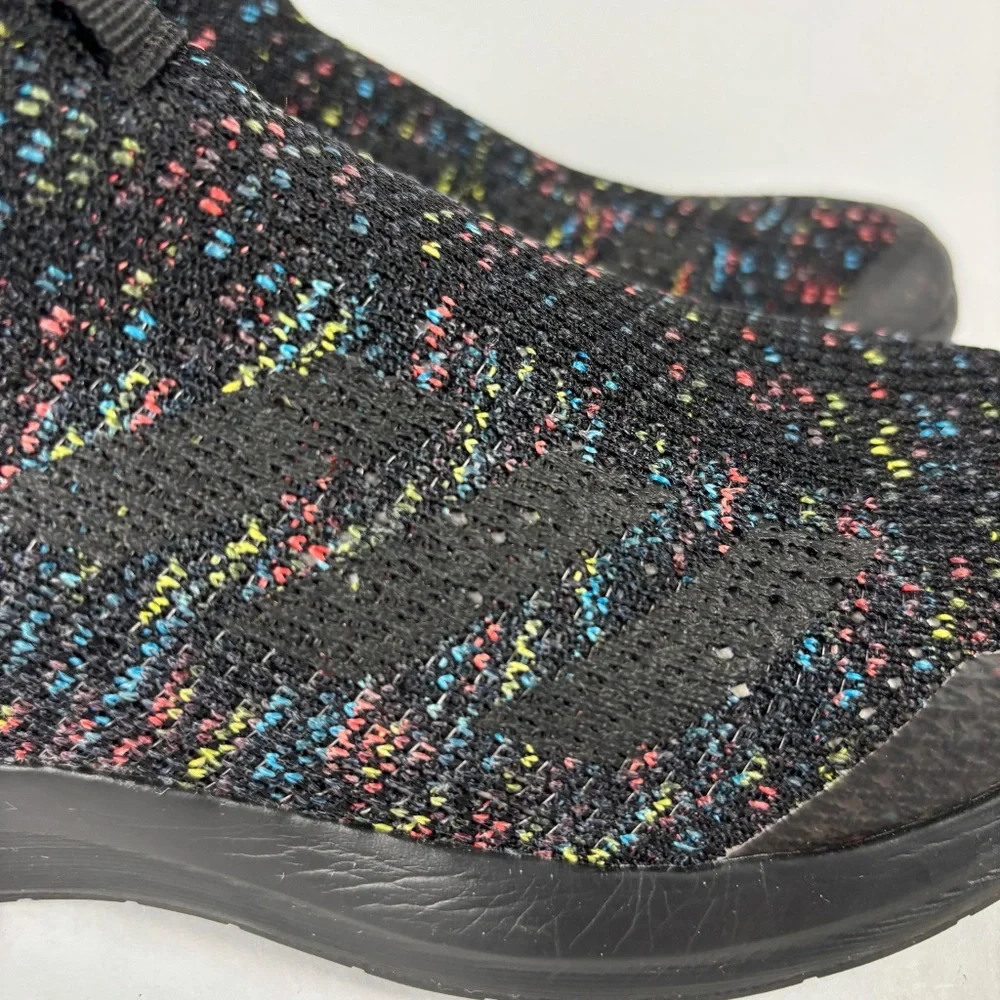 Adidas Men size 5 Sock Knit Black/Colors Sneakers Shoes Athletic Slip Ons